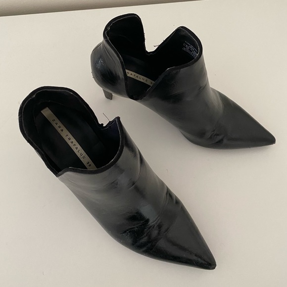 Zara TRF Heeled Ankle Booties - Picture 3 of 5